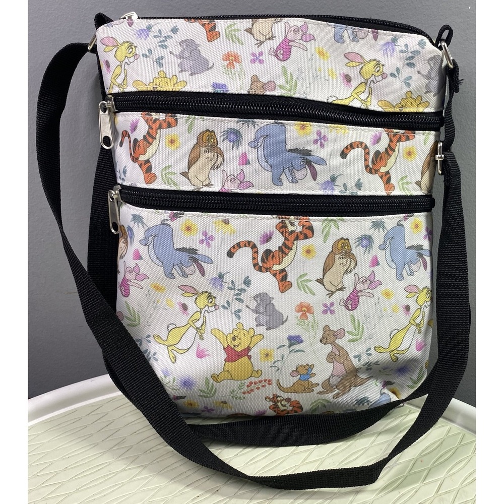 Disney Women's Winnie the Pooh Passport Bag Travel Purse Crossbody 10.5x9x1"